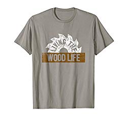 Mens Woodworking T Shirt Funny Living Wood Life Carpentry Shirt Large Slate
