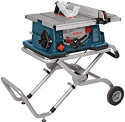 Bosch 10-Inch Worksite Table Saw 4100-09 with Gravity-Rise Wheeled Stand; Portable Table Saw