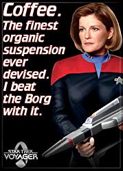 1 X Star Trek - Voyager - Janeway Quote - Refrigerator Magnet by Ata-Boy