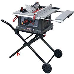 Craftsman Portable Table Saw with Mobile Wheeled Stand - 10” Powerful Heavy Duty Rolling Table Saw