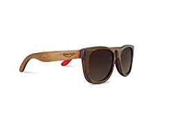 Hammockable Handmade Natural Wood Polarized Sunglasses that Float! (Brown Maple - Plain, Brown)