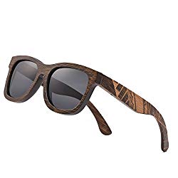 Bamboo Wood Polarized Sunglasses For Men & Women -Temple Carved Collection