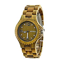 Etbotu Unisex Wooden Quartz Watch,with Luminous Pointer Stylish Ornament Gift