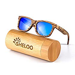 Bamboo Wood Polarized Sunglasses For Men&Women Retro Style 100% UV400 (017)