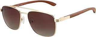 ZENOTTIC Gafas de sol polarizadas de madera de aviador para hombre, 100% protección UV, pesca, conducción, golf