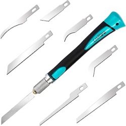 Kit de sierra de mano para manualidades (con 7 hojas de sierra), herramienta de sierra para metales, mini kit de sierra de afeitar para manualidades, modelos de bricolaje y otros cortes finos
