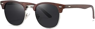 AEVOGUE Gafas de sol polarizadas para mujeres y hombres semi marco retro gafas de sol AE0369