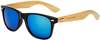 Long Keeper Gafas de sol de brazos de madera de bambú para mujeres y hombres