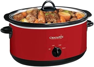 Crockpot® - Olla de cocción lenta manual de 8 cuartos de galón, color rojo pulido