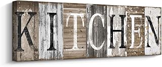 Decoración de pared con citas, letreros decorativos para la familia, inspiradores lemas impresos en lona (con marco interior de madera maciza)