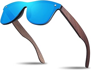 Zebra - Gafas de sol polarizadas de bambú de madera para hombres y mujeres - Gafas de sol con patillas de madera S5029