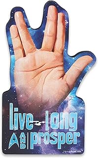 Star Trek Live Long and Prosper - Decoración clásica de bloques de madera de Star Trek para dormitorio u oficina
