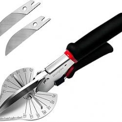Tijeras de inglete multiángulo para corte angular, herramienta de corte redondo, tijeras de corte de moldeo de zapatos, tijeras ajustables de 45 a 135 grados para madera, PVC