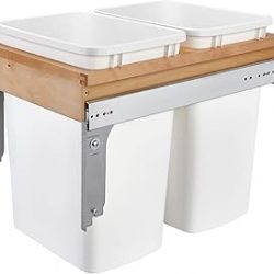 Rev-A-Shelf 4WCTM-18DM2-175 - Contenedores de basura dobles extraíbles de madera con capacidad de 135 libras