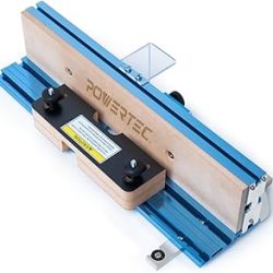 POWERTEC 72186 Plantilla de herrajes para gabinetes, manijas y tiradores, herramienta de plantilla de guía de taladro ajustable para gabinetes, carpintería, puertas y cajones