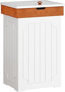 Home-Like cubo para basura de madera con tapa, de 13 galones, ideal para basura reciclable, de 16” de ancho x 13” de profundidad y x 26.5” de alto.