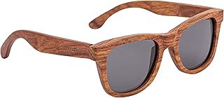 cloudfield Gafas de sol con marco de madera para hombres y mujeres con lentes polarizadas de 9 capas y doble capa de revestimiento de bloqueo UV