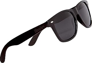 Woodies Lentes de sol de madera polarizados hechos de madera de ébano negro para hombres y mujeres | 100% protección contra rayos UVA/UVB, Negro -