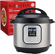 Instant Pot IP-DUO60, 6cuartos/1000W - Olla a presión multifunción 7 en 1, Acero inoxidable y negro
