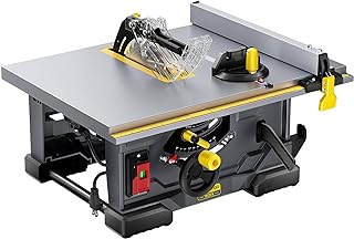 Upstreman Work M1 Pro Sierra de mesa portátil, sierra de mesa compacta de 13 amperios 5700 RPM, 8.25 pulgadas, hoja 24T, colector de polvo, asa de transporte a bordo fácil de transportar, profundidad