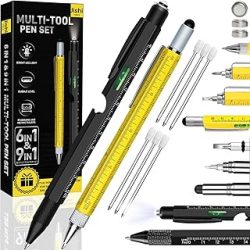Regalos para hombres, rellenos de cesta de Pascua para adultos y hombres, juego de bolígrafos multiherramienta, 2 bolígrafos multiherramienta, regalos de cumpleaños, día del padre, regalos de papá de