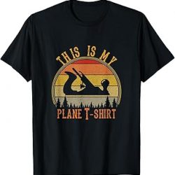 Camiseta divertida con texto en inglés «This Is My Plane», Negro, S