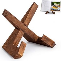 Soporte para libro de cocina, soporte de madera para libro de recetas, soporte para libro de cocina para encimera de cocina, pantalla multifuncional, decoración de encimera de cocina, color