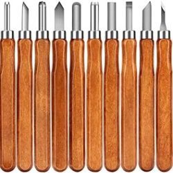 Juego de 12 cuchillos de esculpir de acero al carbono SK2 para principiantes y profesiones
