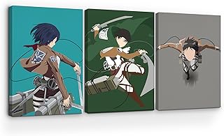 Mavis - Juego de 3 lienzos artísticos de pared de 16 x 24 pulgadas, arte de pared impreso en HD y enmarcado de madera, decoración de pared moderna para dormitorio, sala de estar, oficina, habitación