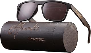 Personalized Wooden Unisex Polarized Sunglasses, Groomsmen Gifts, Bridesmaid Gifts, Mens Gift, Gift for Her, Anniversary Gift, Wedding Gift