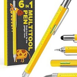 Bolígrafo multiherramienta de regalo para hombres, regalos de cumpleaños para papá, marido, él, adultos, regalos del día del padre de hija e hijo, accesorios geniales e ideas de regalo únicas para
