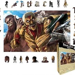 Attack on Titan - Rompecabezas de madera para adultos, tamaño A3 con 330 piezas, rompecabezas de madera, The Armored Titan Fight, rompecabezas con formas únicas, 15.5 x 9.6 pulgadas