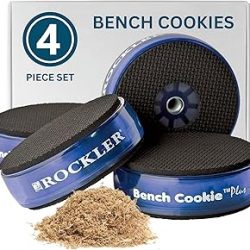 Rockler Galletas de banco de trabajo más pinzas de trabajo (paquete de 4) – Las galletas de banco Rockler protegen la pieza de trabajo de arañazos y desechos de sobremesa, kit de carpintería para la