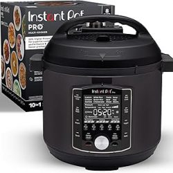 Instant Pot Pro olla eléctrica a presión 10 en 1, olla de cocción lenta, para cocinar arroz y cereales, para saltear alimentos, vaporera, cocción al vacío, esterilizador, máquina para hacer yogur y calentador, 8 cuartos de galón de capacidad