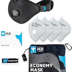 RZ Mask M2 Economy Pack - Máscara antipolvo reutilizable para carpintería, mejoras para el hogar, bricolaje, paisajismo, contaminación
