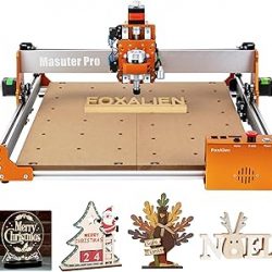 FoxAlien Masuter Pro CNC Router Machine, grabado mejorado de 3 ejes, fresadora totalmente metálica para madera acrílico MDF corte de nailon tallado