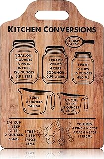 Tabla de conversión de cocina rústica, arte de pared de madera, tabla de conversión de medidas, letrero decorativo, utensilios de cocina, utensilios de cocina para hornear, regalos de cocina para