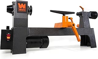 WEN Mini torno de madera de sobremesa, 8 x 13 pulgadas con velocidad variable (LA3421)