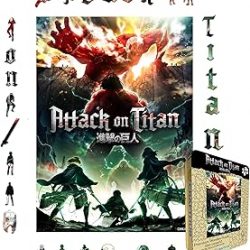 Attack on Titan - Rompecabezas de madera para adultos, tamaño A3 con 308 piezas, rompecabezas de madera - Asalto final de batalla a Trost - Rompecabezas con formas únicas - 15.1 x 11 pulgadas