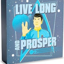 Star Trek: The Original Series Spock "Live Long and Prosper" - Cartel de madera MDF para caja | Listo para exhibir arte de pared | 6 x 6 pulgadas