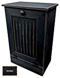 Sawdust City Tilt-Out Wooden Trash/Recycle Bin Holder (Old - Black)