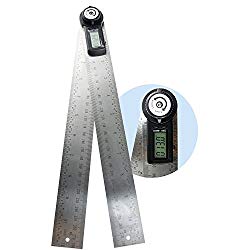 360 Degree 600mm 60cm (23 5/8 in) Digital Angle Ruler Angle Gauge Finder Meter Protractor Measure metric and imperial scale for automobile, tools, constructions, boating, woodworking and machining