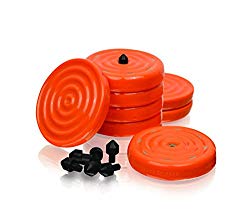 Slipstick CB700 Universal Bench Grippers with Non Slip Grip Surface For Woodworking, Painting, Leveling, Raising, Supporting (Set of 8 Stackable Grippers) 2-3/4” Round x ½” Tall - Orange