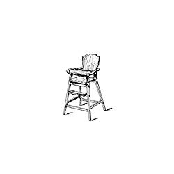 Woodworking Project Paper Plan to Build 60's Era High Chair