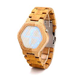 HWCOO Beautiful Wooden Watches Wooden Watch bobo Bird Wood Table (Color : 1)