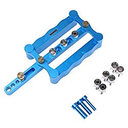 AUTOTOOLHOME Self Centering Dowelling Jig Kit Punch Locator Dowel 6mm 3/8 5/16inch Drill sleeve Tools for Woodworking Joinery