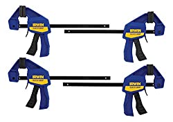 IRWIN QUICK-GRIP Clamps, One-Handed, Mini Bar, 6-Inch, 4-Pack (1964758)