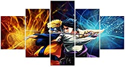Jackethings Naruto Poster Naruto and Sasuke Doomed Battle Anime Posters Unframed for College Dorm