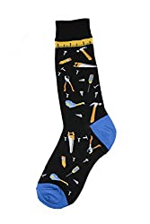 Foot Traffic Men's Socks, Fun Special-Interest Socks, Sizes 7–12 (Tools)