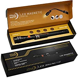 DREAM MASTER Magnet 3 LED Magnetic Pickup tool,Unique Christmas Gift for Men, DIY Handyman, Father/Dad, Husband, Boyfriend, Him, Women, 4 x LR44 Batteries (Includes 4 spare batteries) 1Pack